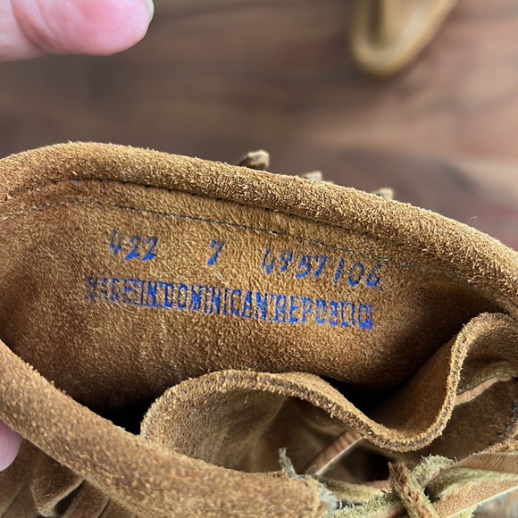 Minnetonka Ankle Hi “Tramper” Brown Suede Fringe Boots, Size 7 - Picture 9 of 10